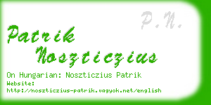 patrik noszticzius business card